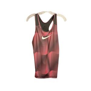 Nike Dri Fit Swoosh Racerback Tank Top Gray Pink Size M